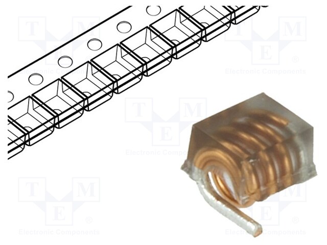 Air coil; SMD; 3136; 2.5nH; 4A; 1.1mΩ