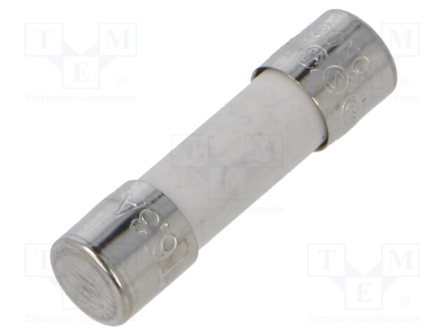 Fuse: fuse; 6.3A; 250VAC; ceramic,cylindrical; 5x20mm