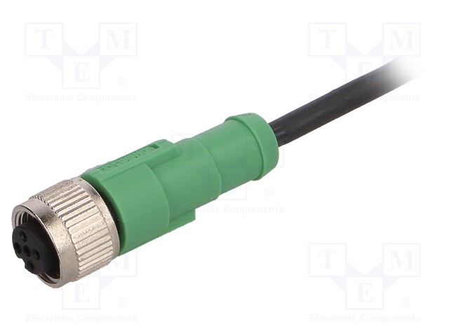 Connection lead; M12; PIN: 3; straight; 1.5m; plug; 250VAC; 4A