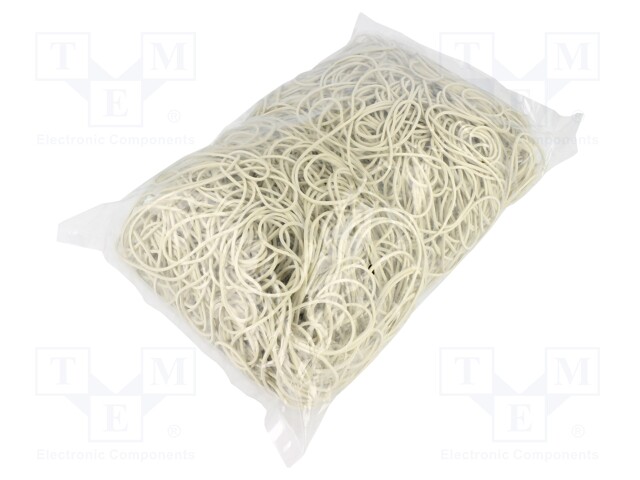 Rubber bands; Width: 1.5mm; Thick: 1.5mm; rubber; Colour: white