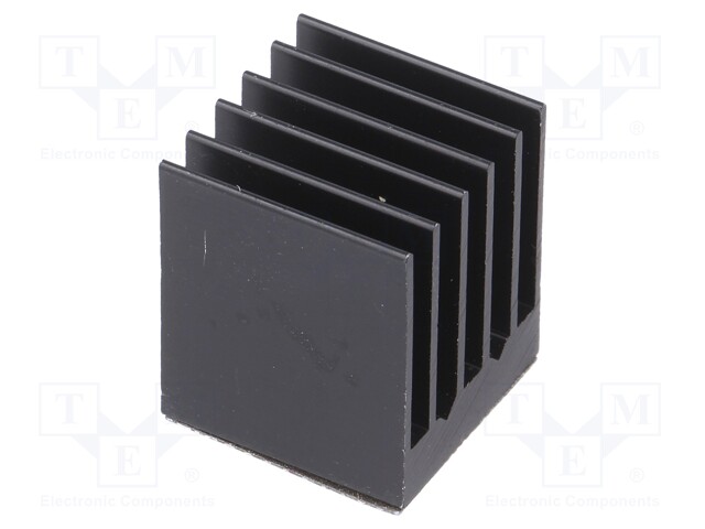 Heatsink: extruded; grilled; black; L: 17mm; W: 17mm; H: 19.5mm