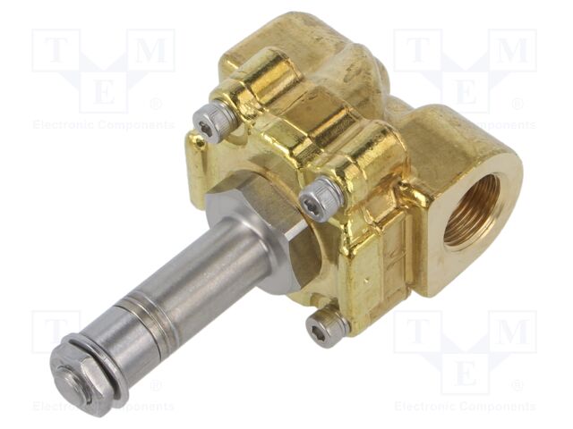 Electromagnetic valve; G 3/8"; brass; FKM; Valve: 2/2 NC; 24VDC