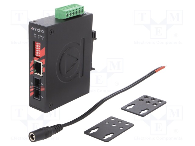 Industrial module: media converter; ETHERNET/single-mode fiber