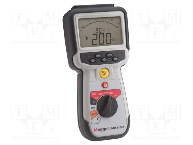 Meter: insulation resistance; LCD,bargraph; VAC: 10mV÷600V; IP54