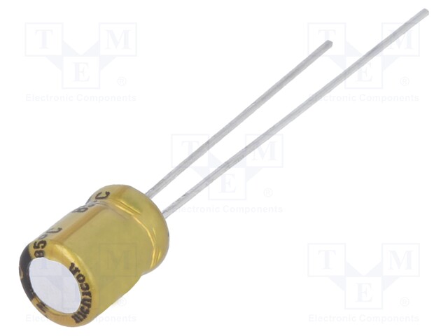 Capacitor: electrolytic; THT; 33uF; 16VDC; Ø5x7mm; Pitch: 2mm; ±20%