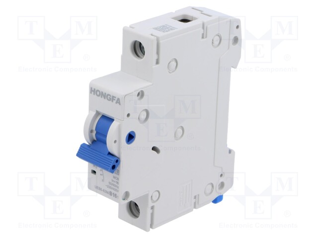 Circuit breaker; 230/400VAC; Inom: 16A; Poles: 1; Charact: B; 6kA