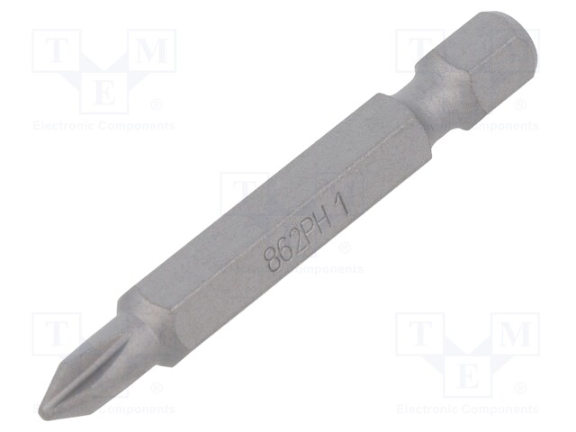 Screwdriver bit; Phillips; PH1; Overall len: 50mm