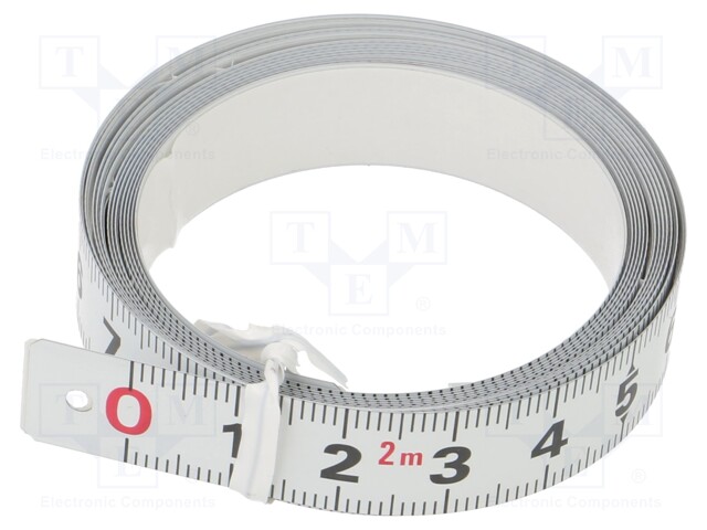 Ruler; L: 2m; Width: 13mm; flexible,self-adhesive