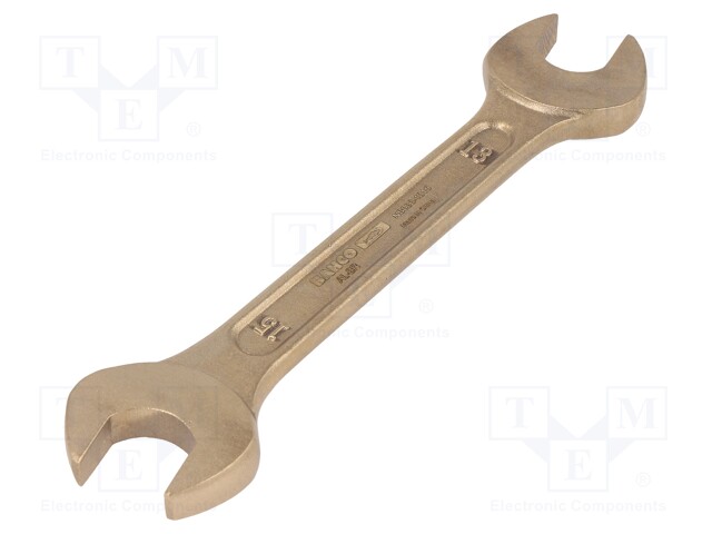 Key; spanner; 13mm,15mm; Overall len: 135mm; aluminum bronze