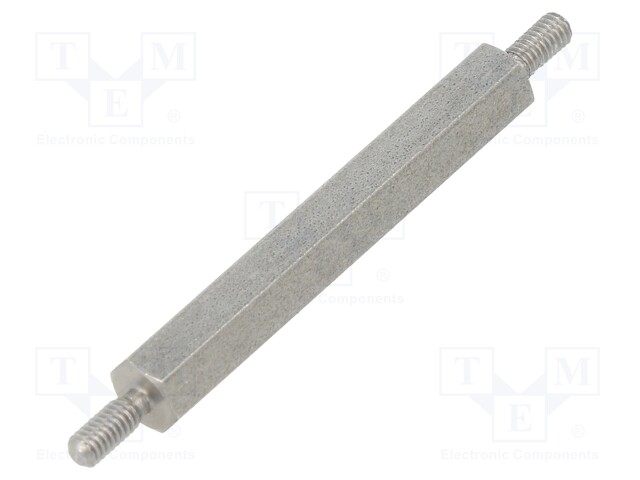 Screwed spacer sleeve; 35mm; Ext.thread: M2,5; hexagonal