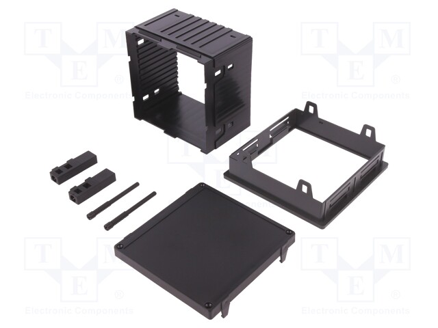 Enclosure: panel; X: 96mm; Y: 96mm; Z: 57mm; ABS + PC,PPO; black