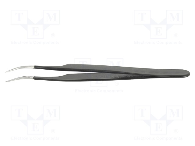 Tweezers; Blade tip shape: sharp, bent; Tweezers len: 120mm; ESD