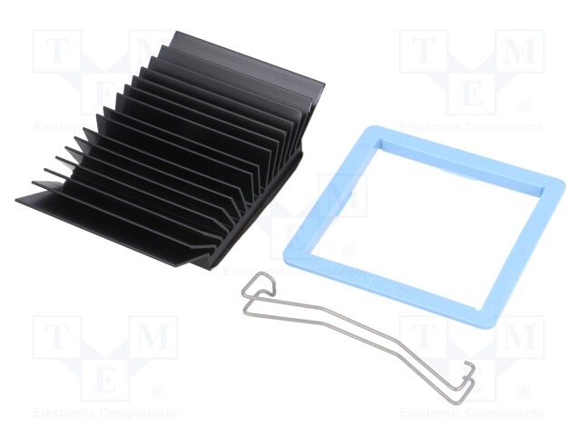 Heatsink: extruded; grilled; black; L: 45mm; W: 45mm; H: 14.5mm