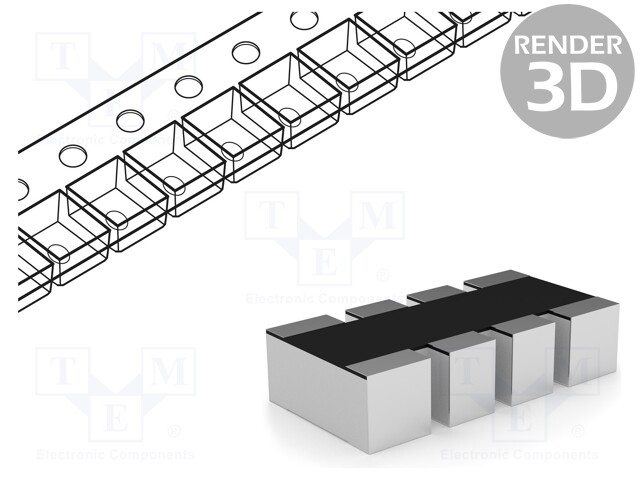 Resistor network: Y; 56kΩ; SMD; 1206; No.of resistors: 4; 63mW; ±5%