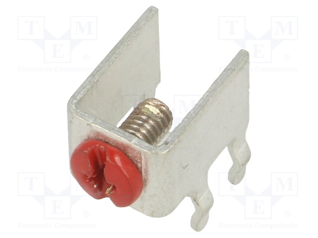 Terminal: screw terminal; THT,screw terminal; red; 7.5x5mm