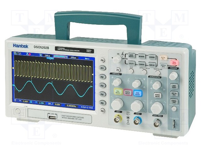 Oscilloscope: digital; Band: ≤200MHz; Channels: 2; 1Mpts; Plug: EU