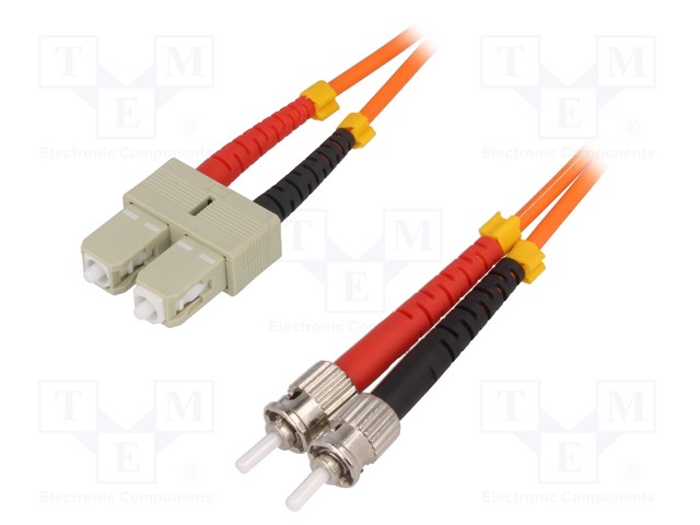 Connector: fiber optic; patchcord; multi mode duplex (MM); ST,SC