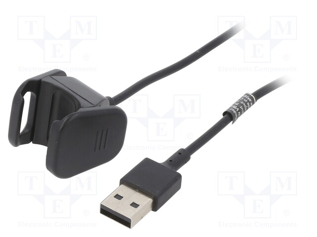 Cable: for smartwatch charging; 1m; 1A; black