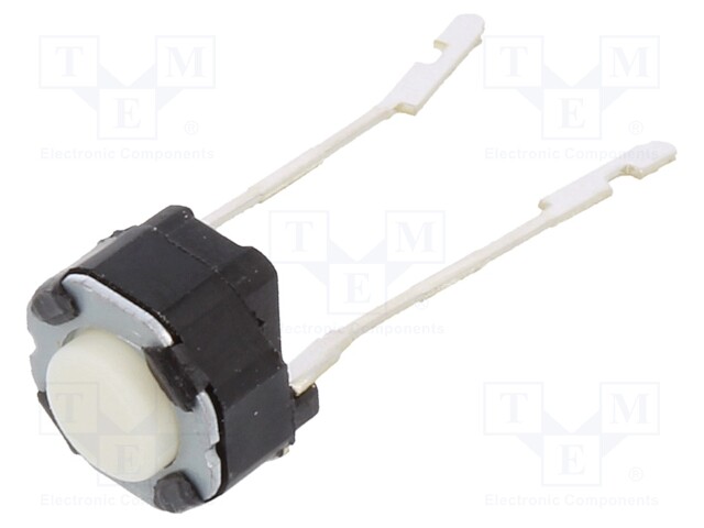 Microswitch TACT; SPST; Pos: 2; 0.02A/15VDC; 4.3mm; OFF-(ON); round