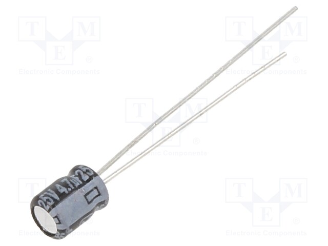 Electrolytic Capacitor, 4.7 µF, 25 V, KS Series, ± 20%, Radial Leaded, 1000 hours @ 85°C