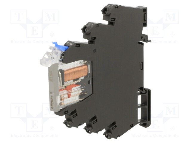 Relay: interface; SPDT; Ucoil: 24VDC; 6A; 6A/250VAC; 6A/30VDC; DIN