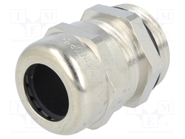 Cable gland; PG16; IP68; Mat: brass; Body plating: nickel