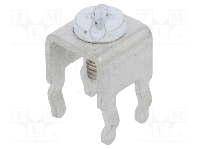 Terminal: screw terminal; THT,screw terminal; white; 7x5mm