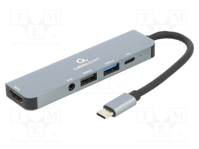 Adapter; USB 3.1; 0.12m; 5Gbps; grey; Cablexpert