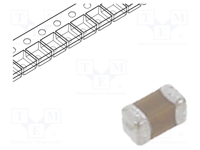 SMD Multilayer Ceramic Capacitor, General Purpose, 0.1 µF, 10 V, 0402 [1005 Metric], ± 5%, X7R