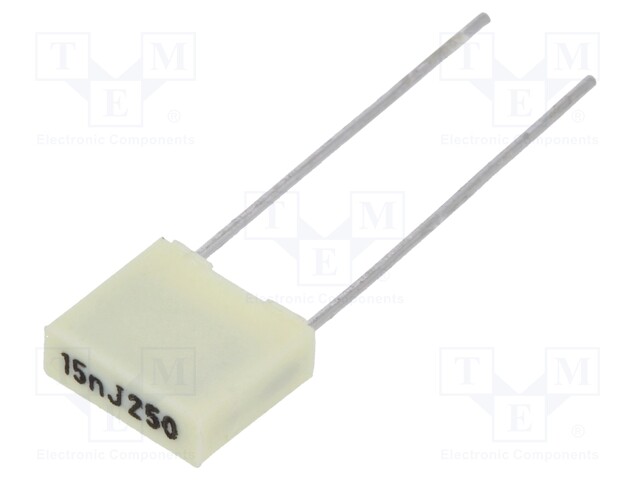 Capacitor: polyester; 15nF; 160VAC; 250VDC; Pitch: 5mm; ±5%