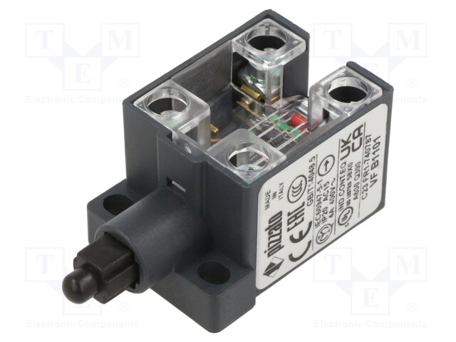 Limit switch; plastic plunger; NC x2; 10A; max.400VAC; max.250VDC