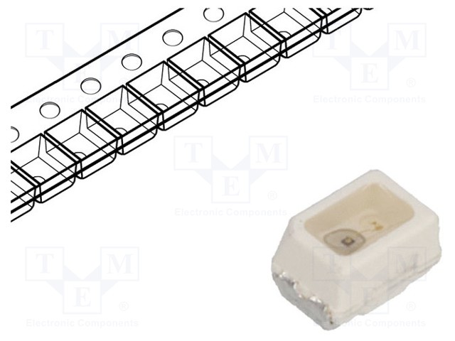 LED; SMD; Mini PLCC2,2014; red; 35.5÷90mcd; 2.2x1.4x1.2mm; 120°