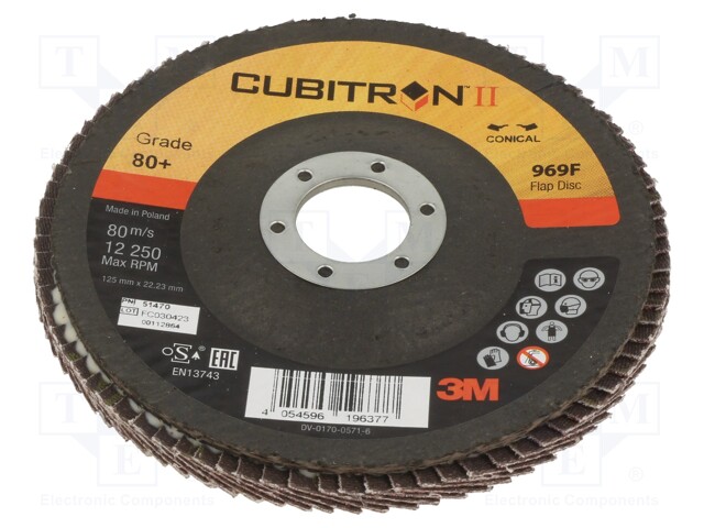 Flap grinding wheels; 125mm; Granularity: 80