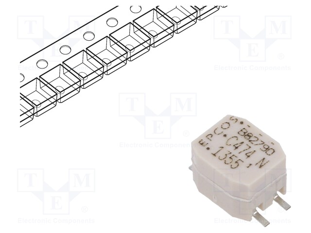 Inductor: common mode; SMD; 470uH; 500mA; 170mΩ; ±30%; 7.1x6x5.2mm