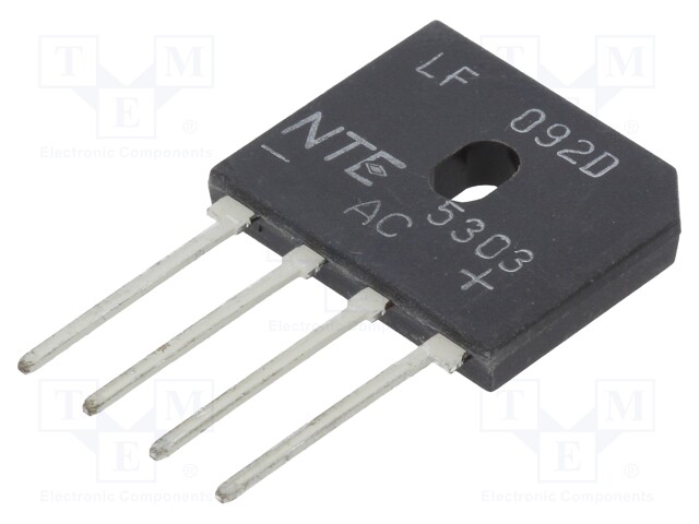 Single-phase bridge rectifier; Urmax: 1kV; If: 8A; Ifsm: 200A; THT