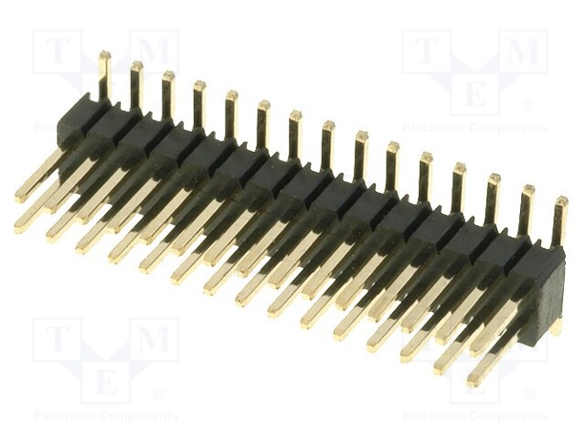 Pin header; pin strips; male; PIN: 30; vertical; 1.27mm; SMT; 2x15