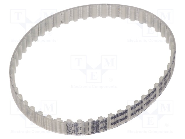 Timing belt; T5; W: 8mm; H: 2.2mm; Lw: 250mm; Tooth height: 1.2mm