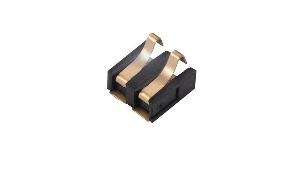 Battery Contact, Compression Connector, Beryllium Copper, SMD, 2 Way, 3A