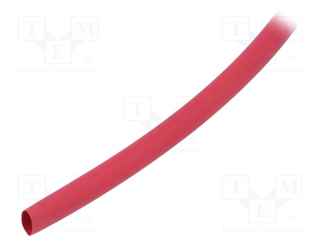 Heat shrink sleeve; thin walled,flexible; 2: 1; 9.5mm; red