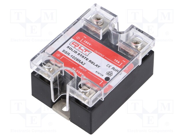 Relay: solid state; Ucntrl: 90÷250VAC; 10A; 24÷280VAC