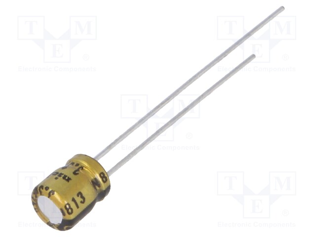 Capacitor: electrolytic; THT; 3.3uF; 35VDC; Ø4x5mm; Pitch: 1.5mm