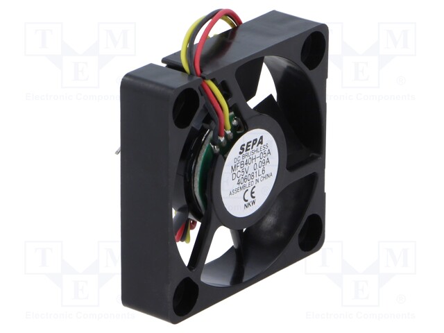 Fan: DC; axial; 5VDC; 40x40x10mm; 11m3/h; 25dBA; ball bearing