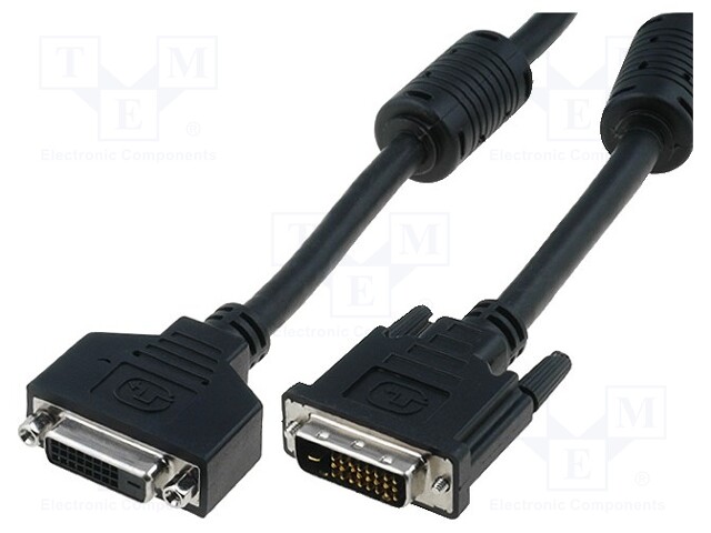 Cable; dual link; DVI-D (24+1) socket,DVI-D (24+1) plug; 10m