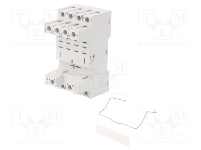 Socket; PIN: 14; 12A; 250VAC; Mounting: DIN; Leads: screw terminals