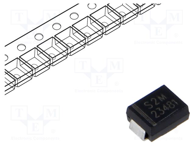 Diode: rectifying; SMD; 1kV; SMB; Ufmax: 1.1V; 5uA; reel,tape