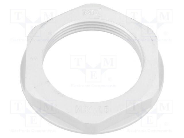 Nut; M32; polyamide; 41mm; grey; Pitch: 1,5