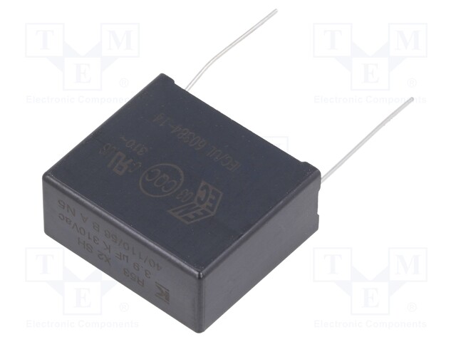 Capacitor: polypropylene; X2; 3.9uF; 27.5mm; ±10%; 32x28x14mm