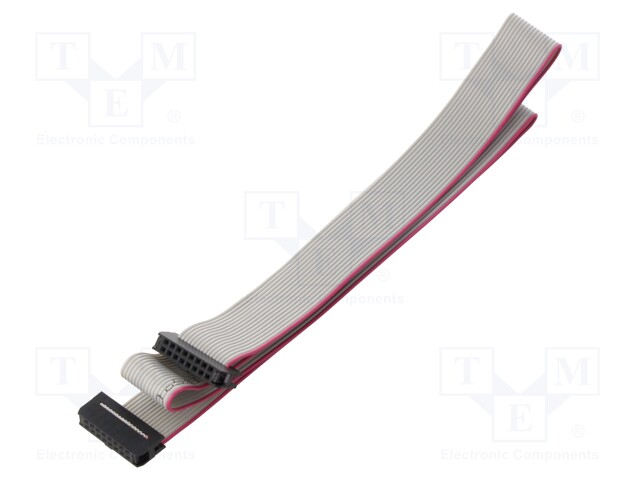 Ribbon cable with IDC connectors; 16x28AWG; Cable ph: 1mm; 0.6m