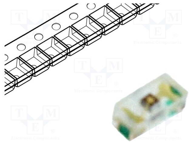 LED; SMD; 0402; orange; 50÷200mcd; 1x0.5x0.4mm; 120°; 1.9÷2.6V; 20mA