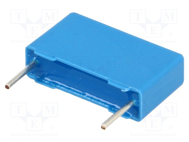 Capacitor: polypropylene; X2; 100nF; 15mm; ±10%; 5x10.5x18mm